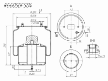 Чертёж детали «Рессора пневматическая (стальной стакан) R6605DFS04»