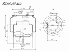 Чертёж детали «Рессора пневматическая (стальной стакан) R836L2DFS02»