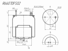 Чертёж детали «Рессора пневматическая (стальной стакан) R6607DFS02»